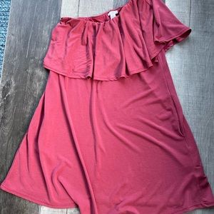 Girls BP Cotton off the shoulder dress. This dress is true to color in the photo